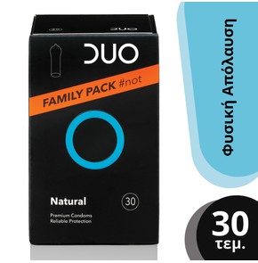  Duo Natural Family Pack Condoms, 30pcs