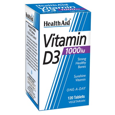 HEALTH AID Vitamin D3 1000 I.U. 120tabs