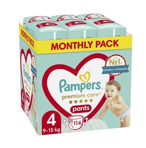 Pampers Premium Care Pants Size 4 (9-15kg) Monthly