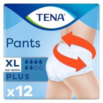 TENA PANTS PLUS X-LARGE 12TMX