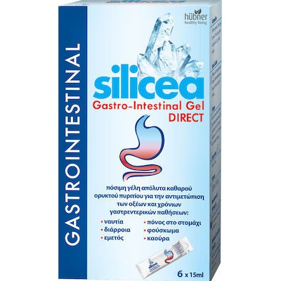 SILICEA Gastro-Intestinal Gel Direct Για Άμεση Αντιμετώπιση Οξέων & Χρόνιων Γαστρεντερικών Παθήσεων 6x15ml