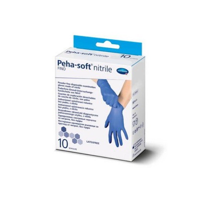 HARTMANN Peha-Soft Nitrile Fino Μπλε Γάντια Νιτριλίου Μίας Χρήσης Χωρίς Πούδρα - Συσκευασία 10 Τεμαχίων - Επιλέξτε Μέγεθος