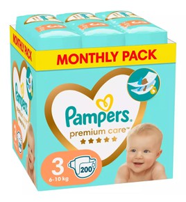 PAMPERS PREMIUM CARE MONTHLY PACK No3 (200ΤΜΧ)