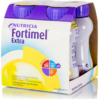 NUTRICIA Fortimel Extra Hyperprotein Vanilla Flavored Drink 4x200ml
