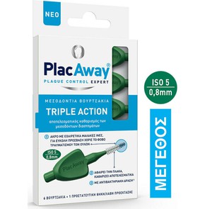 Plac Away Interdental Brushes 0.80mm ΙSO5, 6 Items