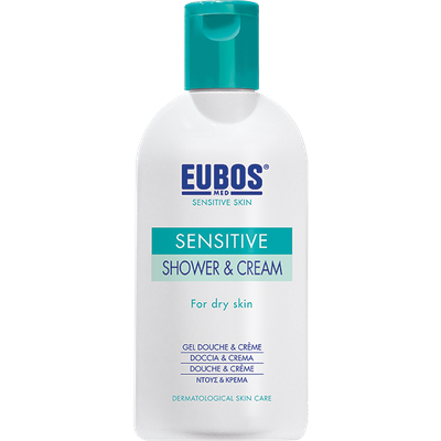 EUBOS Sensitive Care Shower & Cream Απαλό Υγρό Καθαρισμού Για Ευαίσθητες Επιδερμίδες 200ml