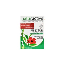 Naturactive Promo (-15% Μειωμένη Αρχική Τιμή) Minceur Συμπλήρωμα Διατροφής Με Πράσινο Τσάι & Ιβίσκο 15+5 Δώρο Φακελάκια 