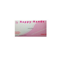 Happy-Hands Latex Examination Gloves Medium White 100 picies