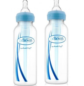 Natural Flow Options Bottle Plastic Blue with Narr