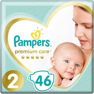 PAMPERS Baby Diapers Premium Care No.2 4-8Kgr 46 Pieces Jumbo Pack