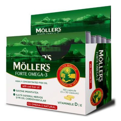 MOLLER'S Cod liver oil Forte Omega-3 x150 Capsules