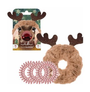 Invisibobble Red Nose Reindeer Hair Ties, 4pcs