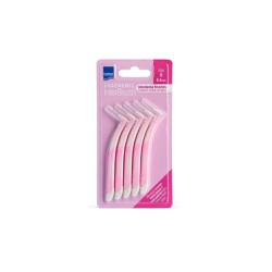 Intermed Ergonomic InterBrush Interdental Brushes With Handle 0.4mm Pink Size 0 5 pieces