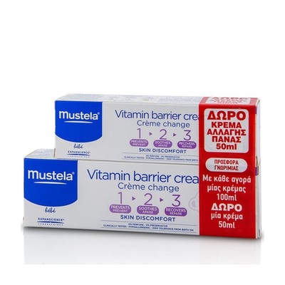 Mustela Vitamin Barrier Creme Change 1-2-3 100ml &