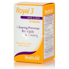 Health Aid ROYAL 3 - Ζωντάνια (Royal Jelly + E.P.O. + Korean Ginseng), 30caps