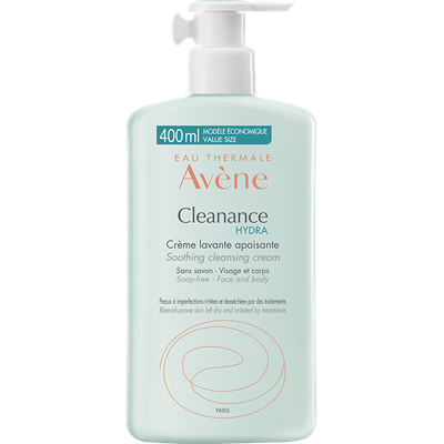 AVENE Cleanance Hydra Creme Lavante Apaisante Καταπραϋντική Κρέμα Καθαρισμού Χωρίς Σαπούνι 400ml