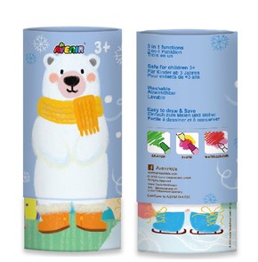 Avenirkids Silky Crayons Polar Bear, 12pcs