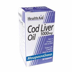 Health Aid Cod Liver Oil Συμπλήρωμα Διατροφής 1000