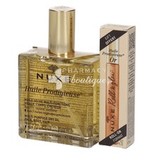 Nuxe Huile Prodigieuse Σετ Multi-Purpose Dry Oil for Face, Body & Hair - Ξηρό Λάδι, 100ml & ΔΩΡΟ Or Roll & Glow - Έλαιο, 8ml