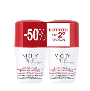 1+1 Vichy Deodorant 72h Stress Resist Roll-on Αποσ