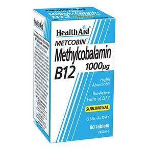 Health Aid Metcobin Methycobalamin B12 1000μg, 60 