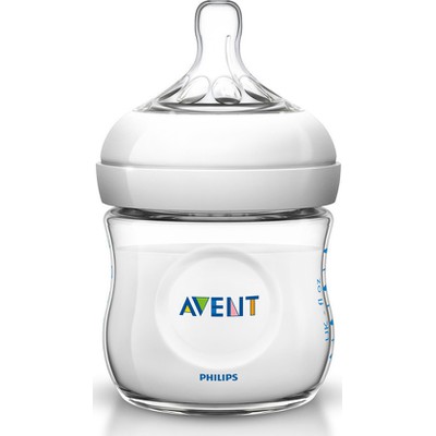 PHILIPS Avent Natural Plastic Bottle For Natural Feeding With Silicone Nipple Slow Flow 0m + 125ml