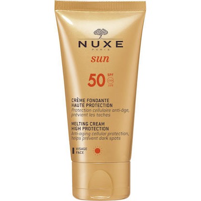 NUXE Sun Melting Cream Αντιηλιακή Κρέμα Προσώπου Με Αντιγηραντική Δράση SPF50 50ml