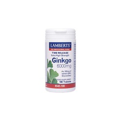 Lamberts Ginkgo Biloba 6000mg Maintains Peripheral Blood Circulation in the Limbs 180 tablets