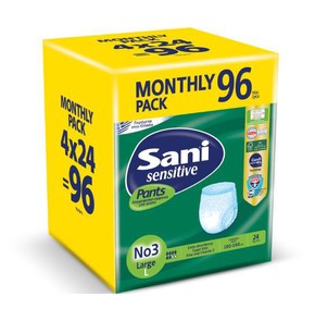 Sani Sensitive Pants No3 Large Monthly Pack (4x24p