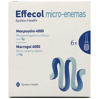 EFFECOL Micro-Enemas Macrogol 4000 Μικροκλύσματα Ενηλίκων 6x9g