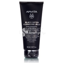 Apivita Black Detox Cleansing Jelly - Μαύρο Gel Καθαρισμού για Πρόσωπο & Μάτια, 150ml