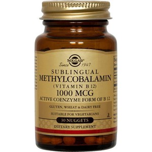 SOLGAR Vitamin B12 methylcobalamin1000mg 30nuggets