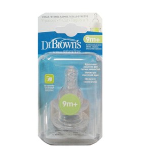 Dr Brown's Silicone Nipples Y Cut  9+, 2pcs