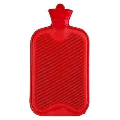 MATSUDA Θερμοφόρα Νερού Ραβδωτή Από Φυσικό Ελαστικό Υλικό - Κόκκινο Χρώμα 2,2lt