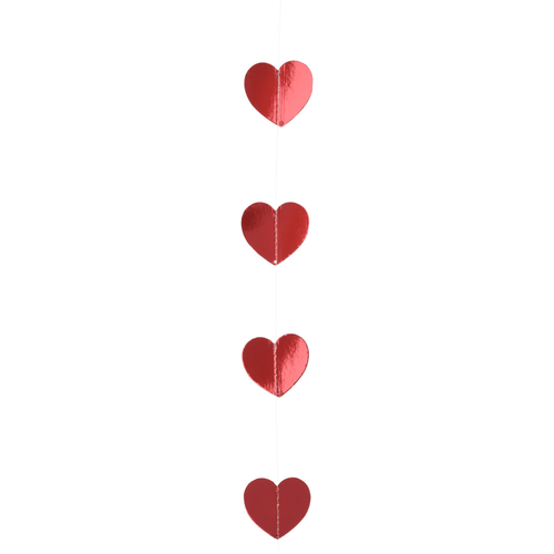 Shirit dekorativ "Garland" me zemra të kuqe me shk