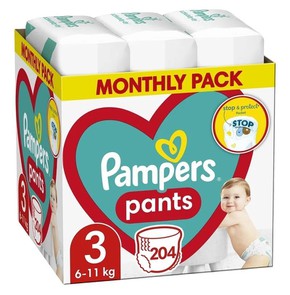 Pampers Pants Μέγεθος 3 (6kg-11kg) Monthly Pack - 