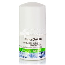 Macrovita Natural Crystal Deodorant Roll-On HERBAL - Φυσικός Αποσμητικός Κρύσταλλος, 50ml