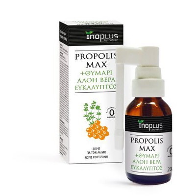 INOPLUS Propolis Max Thyme Spray With Propolis & Thyme For Sore Throat & Cough & Hoarseness 20ml
