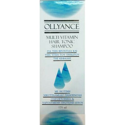OLYDERM Ollyance Multivitamin Hair Tonic Shampoo Πολυβιταμινούχο Σαπουάν Με Βιοτίνη, Νικοτιναμίδιο & Πρωτεΐνη Σίτου 175ml