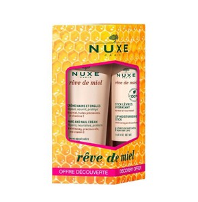Nuxe Set Reve De Miel Hand-Nail Cream, 30ml & Lip 