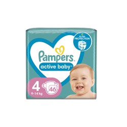Pampers Active Baby Πάνες Μέγεθος 4 (9-14kg) 46 Πάνες