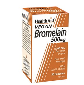 Health Aid Vegan Bromelain 500mg, 30Caps