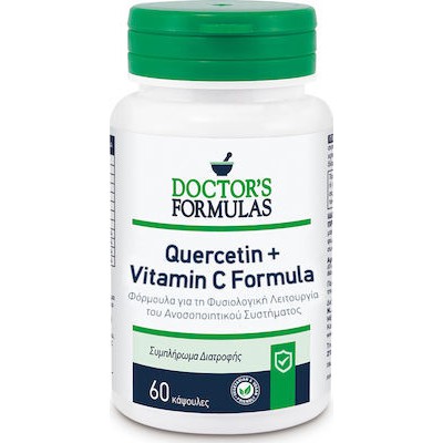 DOCTOR'S FORMULA Quercetin & Vitamin C Formula Συμπλήρωμα Διατροφής, Φόρμουλα Για Την Φυσιολογική Λειτουργία Του Ανοσοποιητικού Συστήματος x60 Κάψουλες