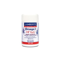 Lamberts Omega 3 For Kids Berry Bursts Για Τη Σωστή Λειτουργία Του Εγκεφάλου 100 κάψουλες