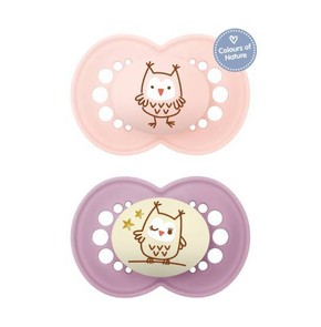 MAM Day & Night Forest Silicone Soother for Girls 