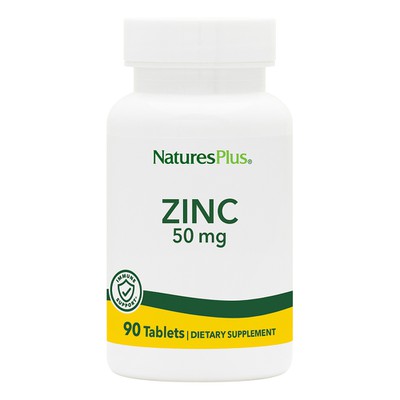 NATURES PLUS  Zinc 50mg Συμπλήρωμα Διατροφής Με Ψευδάργυρο 90 Ταμπλέτες