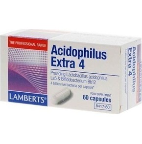 Lamberts Acidophilus Extra 4 Προβιοτικά, 60 Capsul