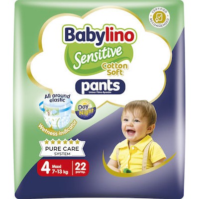BABYLINO Pants Cotton Soft Nο4 7-13kg 22 Τεμάχια