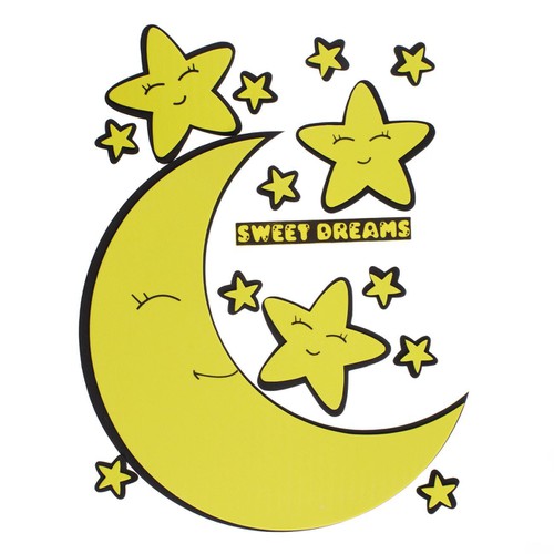 Stiker Za Zid Mjesec I Zvjezde