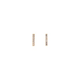 Dalee Earrings Gold Plated Crystals Bar, 1pc